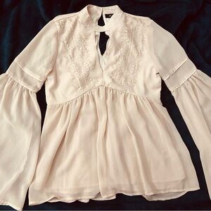 Elegant light Pink Cream Women's Top